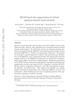 QGAN-based data augmentation for hybrid quantum-classical neural networks
