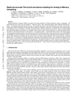 Rapid yet accurate Tile-circuit and device modeling for Analog In-Memory Computing