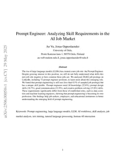 Prompt Engineer: Analyzing Skill Requirements in the AI Job Market
