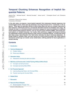 Temporal Chunking Enhances Recognition of Implicit Sequential Patterns