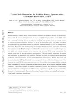 Probabilistic Forecasting for Building Energy Systems using Time-Series Foundation Models