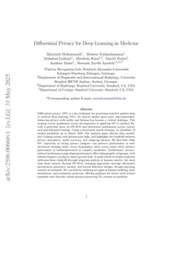 Differential Privacy for Deep Learning in Medicine