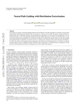 Neural Path Guiding with Distribution Factorization