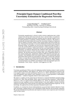 Principled Input-Output-Conditioned Post-Hoc Uncertainty Estimation for Regression Networks