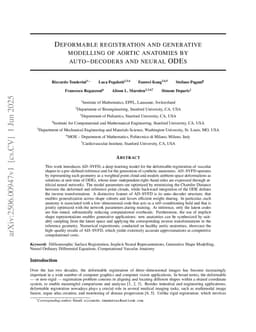 Deformable registration and generative modelling of aortic anatomies by auto-decoders and neural ODEs
