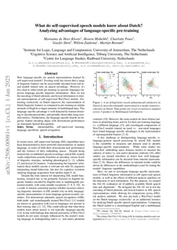 What do self-supervised speech models know about Dutch? Analyzing advantages of language-specific pre-training