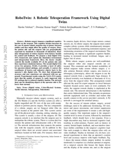 RoboTwin: A Robotic Teleoperation Framework Using Digital Twins
