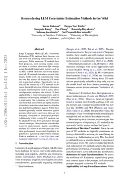 Reconsidering LLM Uncertainty Estimation Methods in the Wild