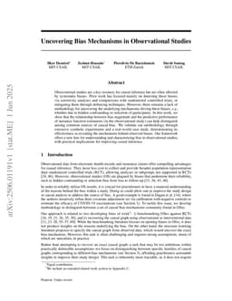 Uncovering Bias Mechanisms in Observational Studies