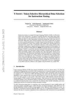 T-SHIRT: Token-Selective Hierarchical Data Selection for Instruction Tuning
