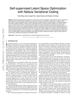 Self-supervised Latent Space Optimization with Nebula Variational Coding