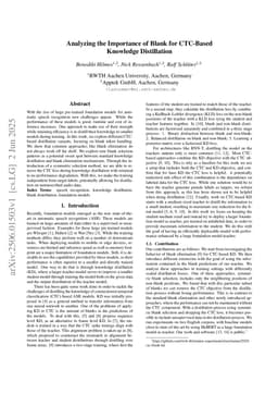 Analyzing the Importance of Blank for CTC-Based Knowledge Distillation