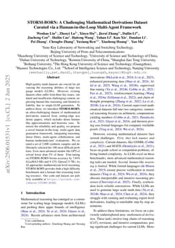 STORM-BORN: A Challenging Mathematical Derivations Dataset Curated via a Human-in-the-Loop Multi-Agent Framework