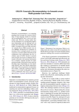 GRAM: Generative Recommendation via Semantic-aware Multi-granular Late Fusion