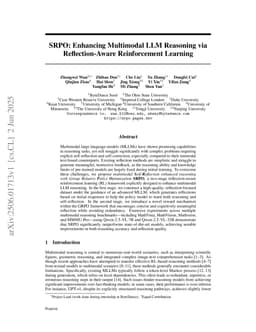 SRPO: Enhancing Multimodal LLM Reasoning via Reflection-Aware Reinforcement Learning
