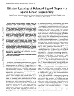 Efficient Learning of Balanced Signed Graphs via Sparse Linear Programming