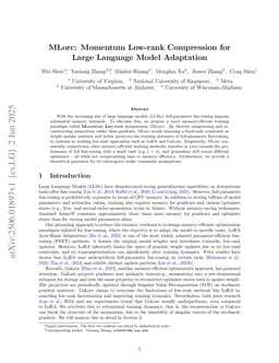 MLorc: Momentum Low-rank Compression for Large Language Model Adaptation