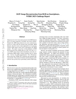 RAW Image Reconstruction from RGB on Smartphones. NTIRE 2025 Challenge Report