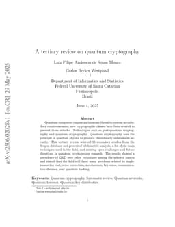 A tertiary review on quantum cryptography