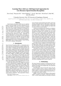 Learning More with Less: Self-Supervised Approaches for Low-Resource Speech Emotion Recognition