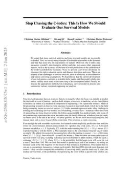 Stop Chasing the C-index: This Is How We Should Evaluate Our Survival Models