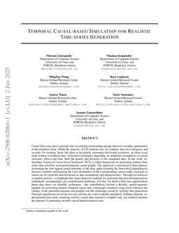 Temporal Causal-based Simulation for Realistic Time-series Generation