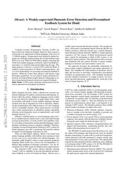 Dhvani: A Weakly-supervised Phonemic Error Detection and Personalized Feedback System for Hindi