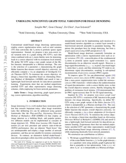 Unrolling Nonconvex Graph Total Variation for Image Denoising