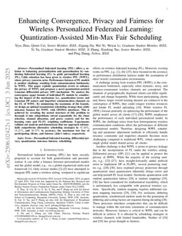Enhancing Convergence, Privacy and Fairness for Wireless Personalized Federated Learning: Quantization-Assisted Min-Max Fair Scheduling