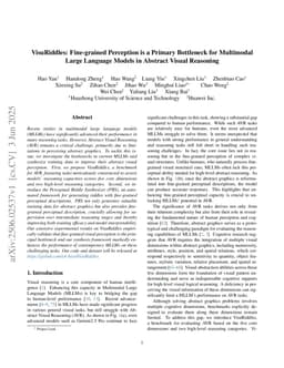 VisuRiddles: Fine-grained Perception is a Primary Bottleneck for Multimodal Large Language Models in Abstract Visual Reasoning