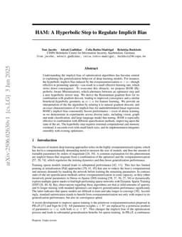 HAM: A Hyperbolic Step to Regulate Implicit Bias