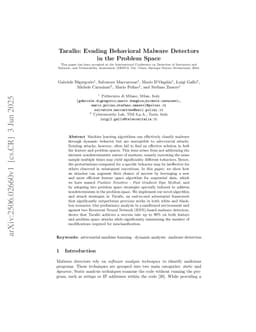 Tarallo: Evading Behavioral Malware Detectors in the Problem Space