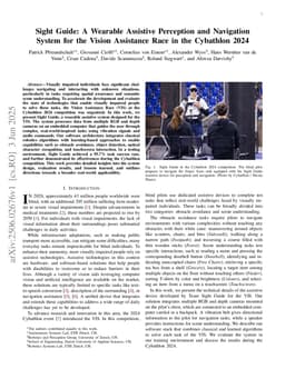 Sight Guide: A Wearable Assistive Perception and Navigation System for the Vision Assistance Race in the Cybathlon 2024