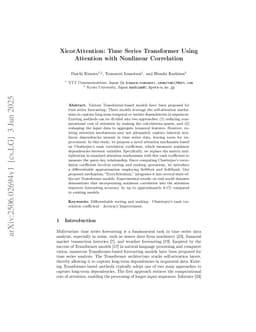 XicorAttention: Time Series Transformer Using Attention with Nonlinear Correlation