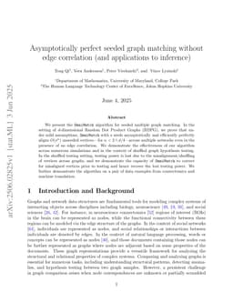Asymptotically perfect seeded graph matching without edge correlation (and applications to inference)
