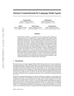 Abstract Counterfactuals for Language Model Agents
