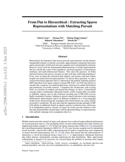 From Flat to Hierarchical: Extracting Sparse Representations with Matching Pursuit