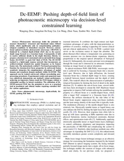 Dc-EEMF: Pushing depth-of-field limit of photoacoustic microscopy via decision-level constrained learning