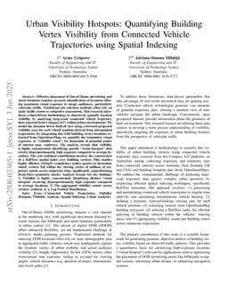 Urban Visibility Hotspots: Quantifying Building Vertex Visibility from Connected Vehicle Trajectories using Spatial Indexing