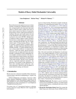 Models of Heavy-Tailed Mechanistic Universality