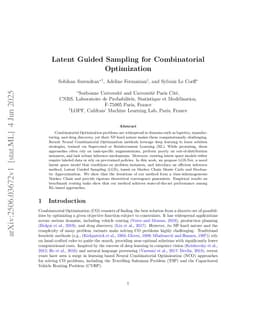 Latent Guided Sampling for Combinatorial Optimization