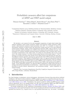 Probabilistic measures afford fair comparisons of AIWP and NWP model output