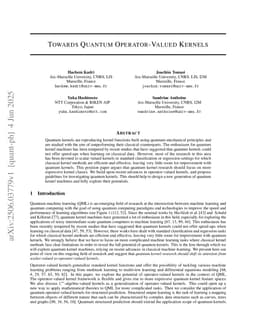 Towards Quantum Operator-Valued Kernels