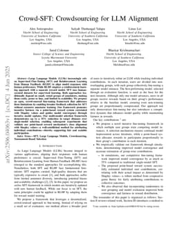 Crowd-SFT: Crowdsourcing for LLM Alignment
