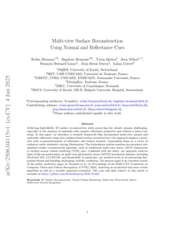 Multi-view Surface Reconstruction Using Normal and Reflectance Cues