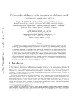 Understanding challenges to the interpretation of disaggregated evaluations of algorithmic fairness
