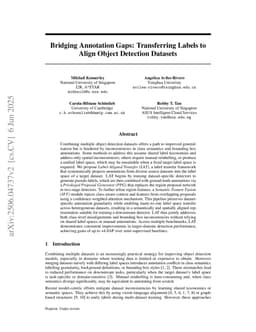 Bridging Annotation Gaps: Transferring Labels to Align Object Detection Datasets