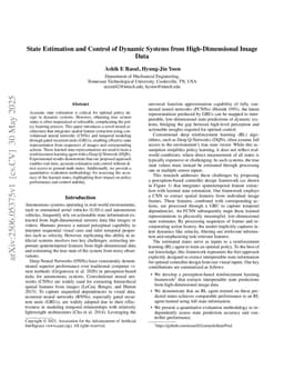 State Estimation and Control of Dynamic Systems from High-Dimensional Image Data