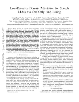 Low-Resource Domain Adaptation for Speech LLMs via Text-Only Fine-Tuning