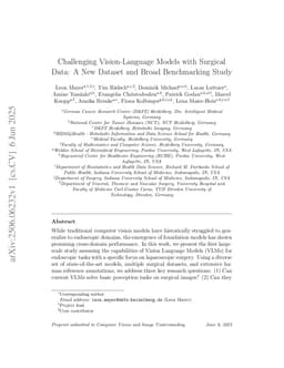 Challenging Vision-Language Models with Surgical Data: A New Dataset and Broad Benchmarking Study